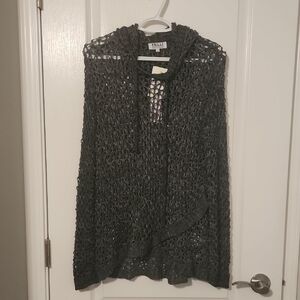 Black Crochet/ Knit Women's Sweater